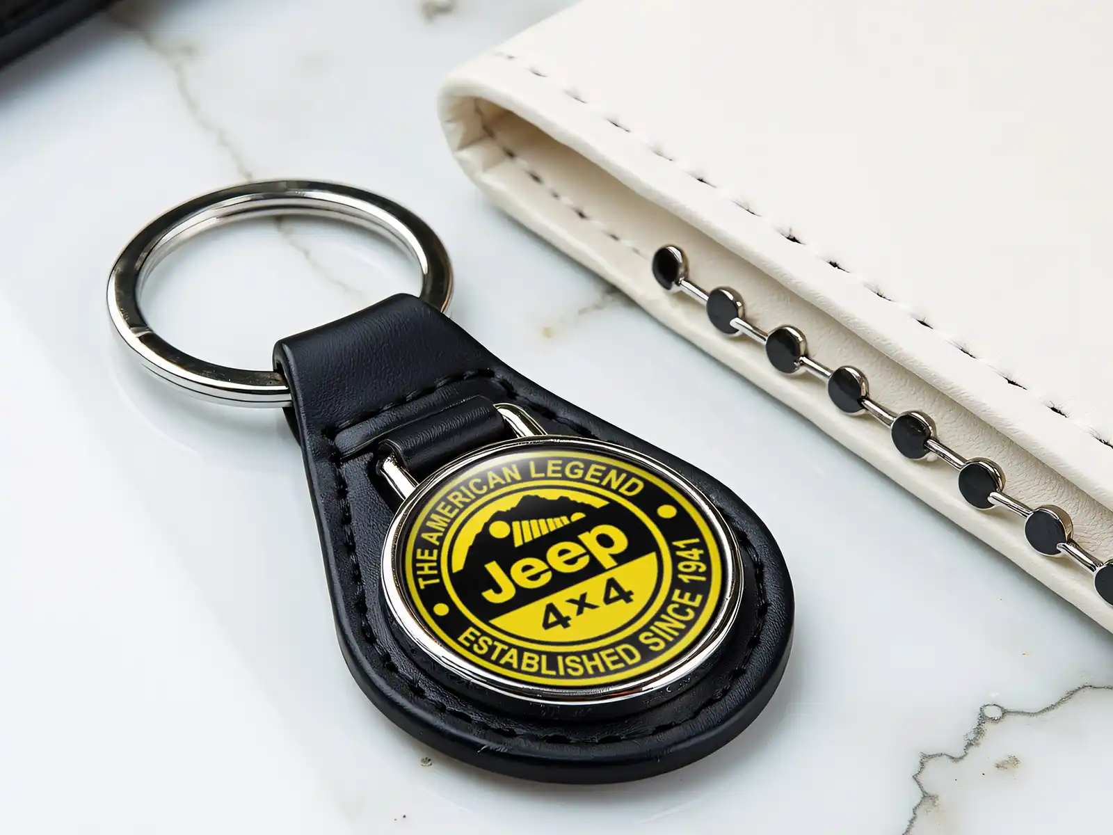 Jeep Porta Anelli In Pelle Sodo Esperto Linea Drift